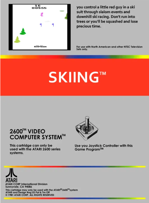 Skiing box back