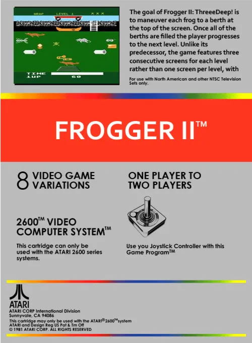 Frogger II: Threeedeep! box back