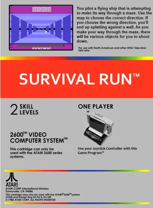 Survival Run box back