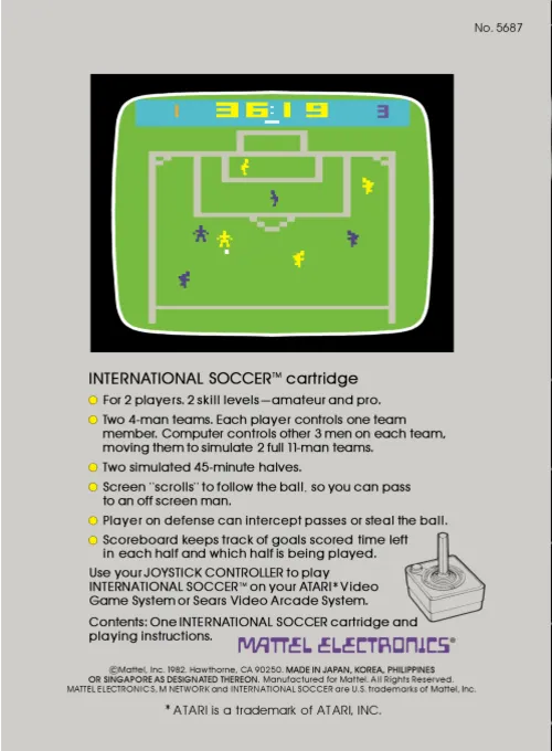 International Soccer box back