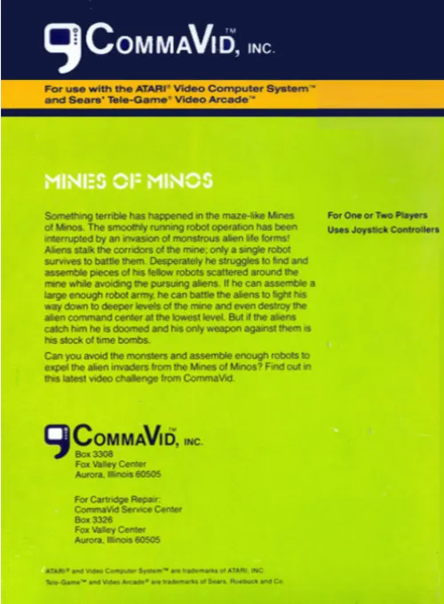 Mines Of Minos box back