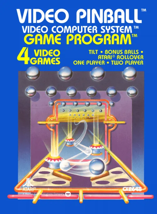 Video Pinball ~ Arcade Pinball cover art for Atari 2600