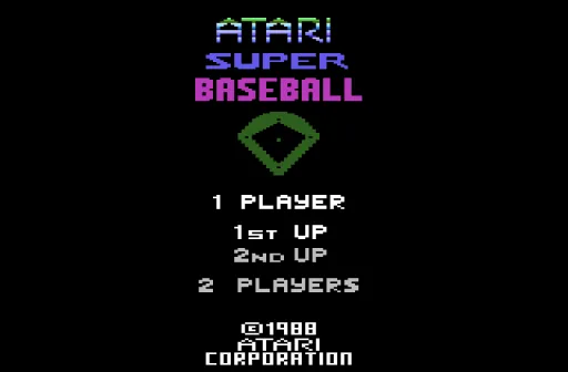 Super Baseball (USA, Europe) (Atari Anthology) title screen