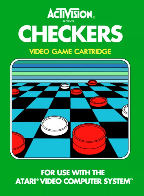 Checkers cover art for Atari 2600