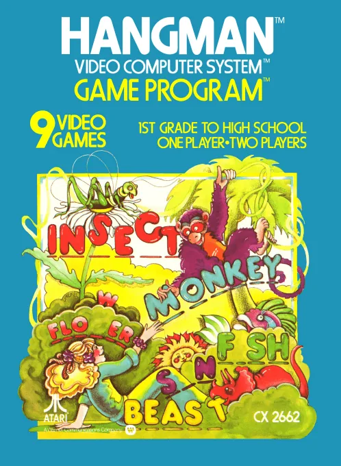 Hangman ~ Spelling cover art for Atari 2600