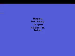 Birthday Mania (USA) (Robert A. Tokar) screenshot