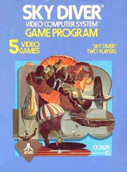 Sky Diver ~ Dare Diver cover art for Atari 2600