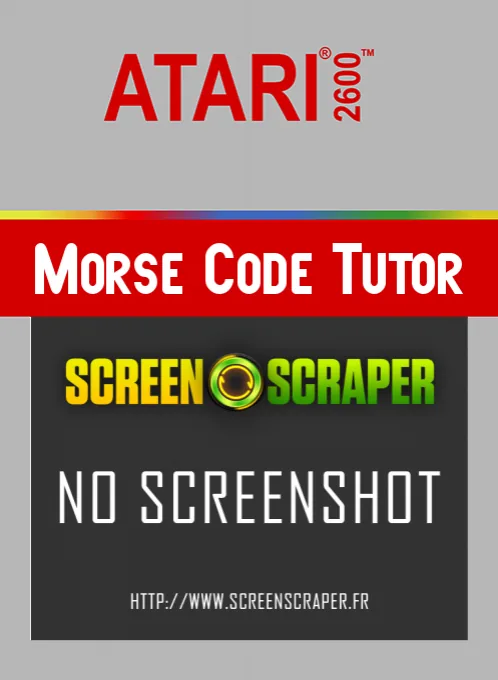 Morse Code Tutor cover art for Atari 2600