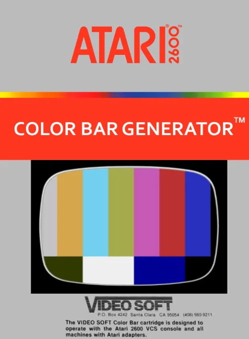 Color Bar Generator cover art for Atari 2600