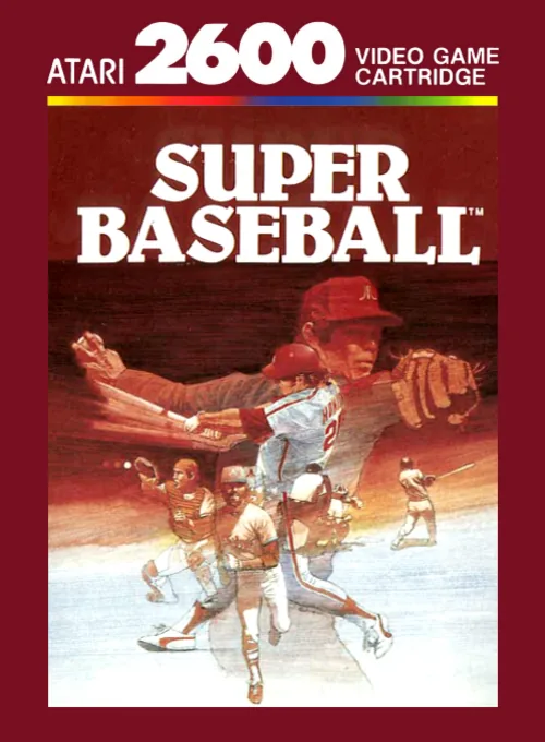 Super Baseball cover art for Atari 2600