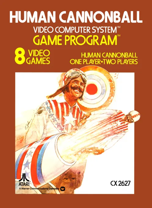 Human Cannonball ~ Cannon Man cover art for Atari 2600