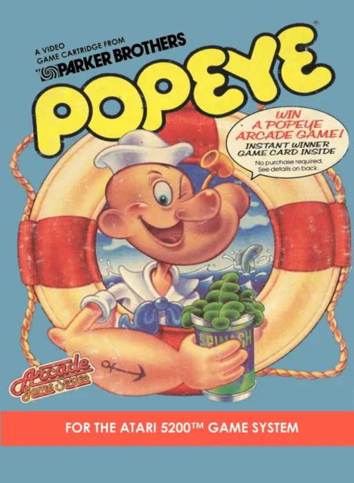 Popeye cover art for Atari 5200