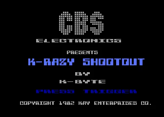 K-Razy Shoot-Out title screen