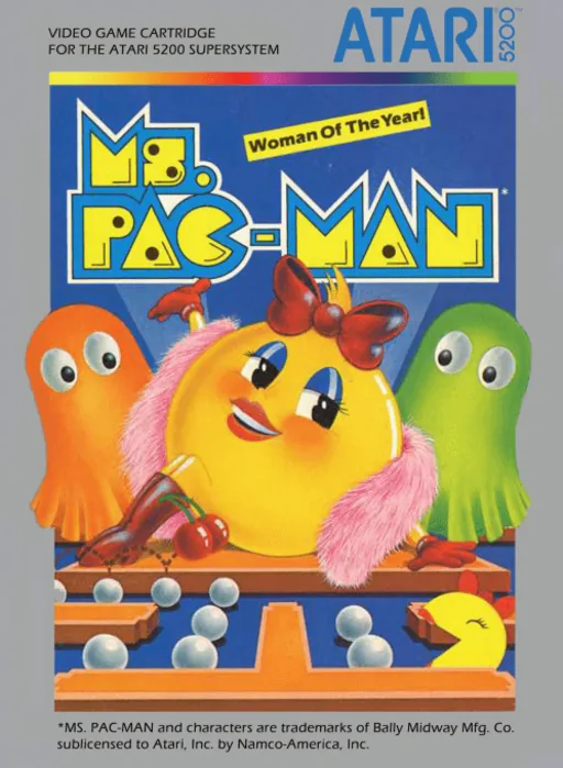 Ms. Pac-Man cover art for Atari 5200