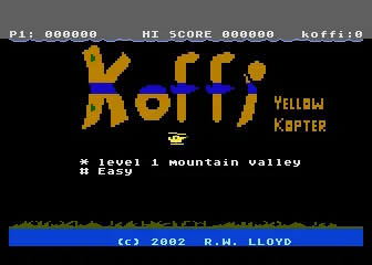Koffi: Yellow Kopter title screen