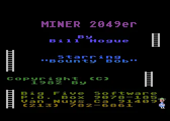 Miner 2049er title screen