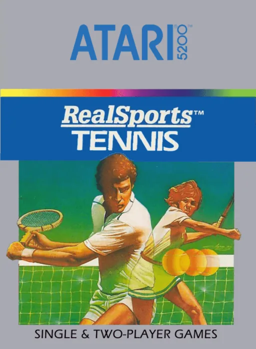 RealSports Tennis cover art for Atari 5200