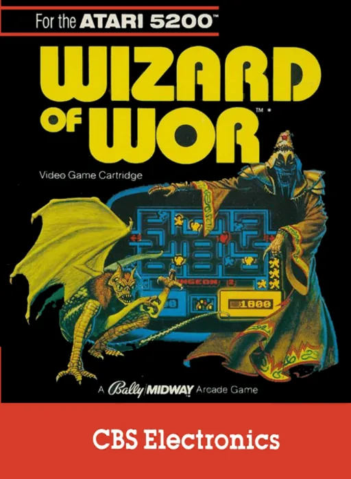 Wizard of Wor cover art for Atari 5200