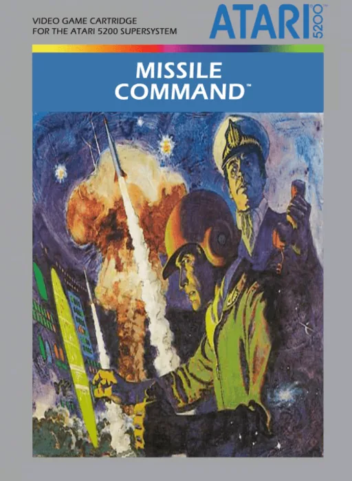 Missile Command cover art for Atari 5200