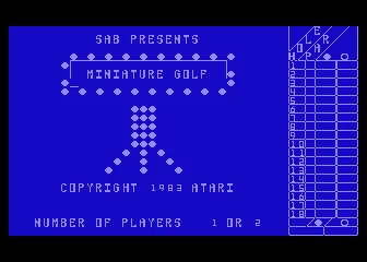 Miniature Golf title screen