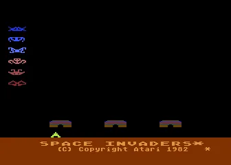 Space Invaders title screen