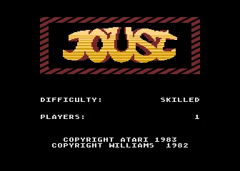 Joust title screen