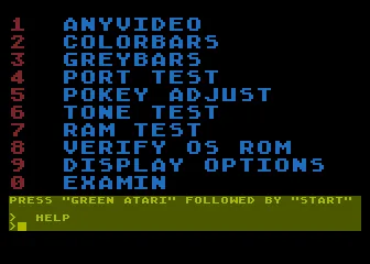 Atari PAM System Test screenshot