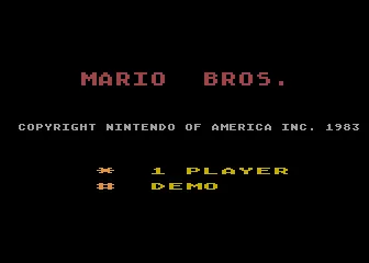 Mario Bros. title screen