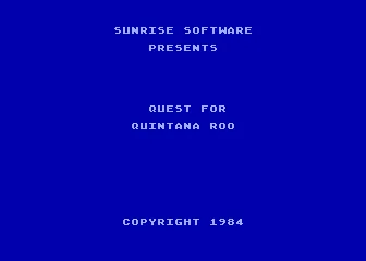 Quest for Quintana Roo title screen