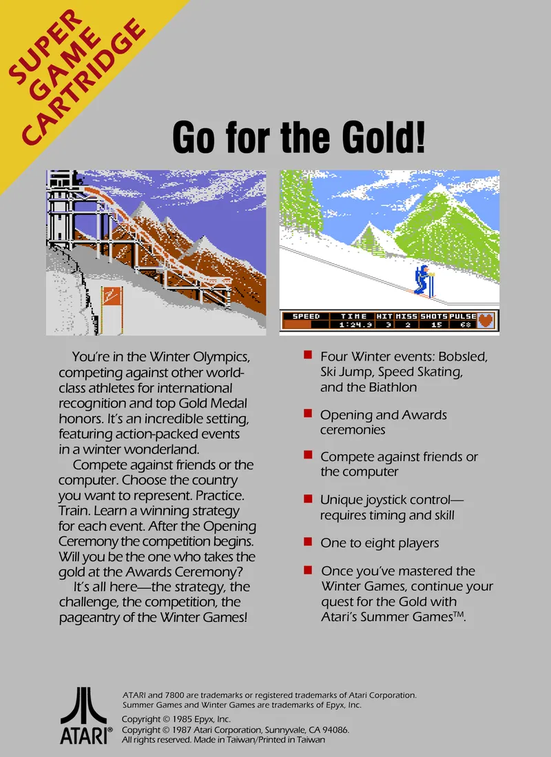 Winter Games box back