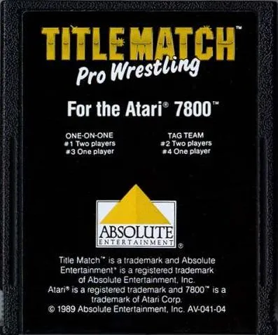 Title Match Pro Wrestling cart