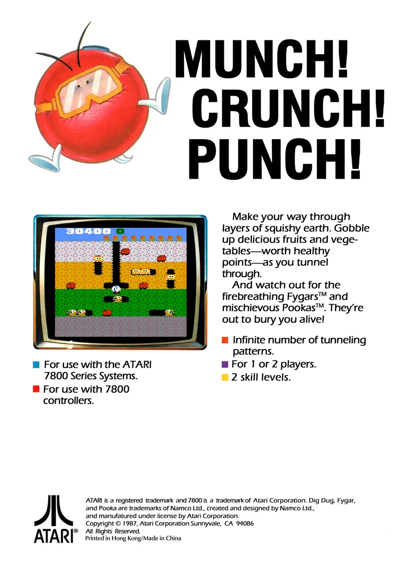 Dig Dug box back