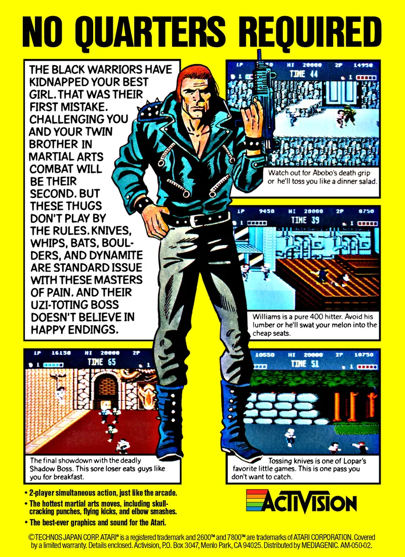 Double Dragon box back