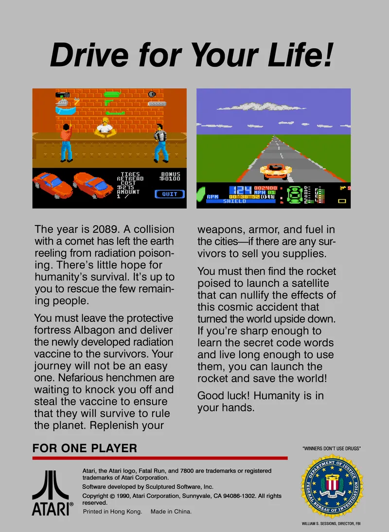 Fatal Run box back