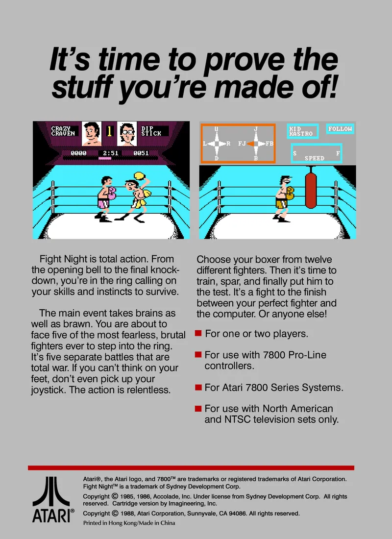 Fight Night box back