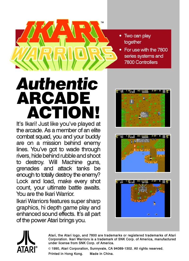 Ikari Warriors box back