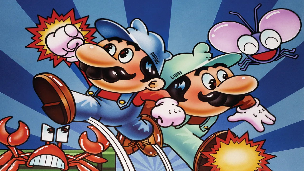 Backdrop artwork for Mario Bros.