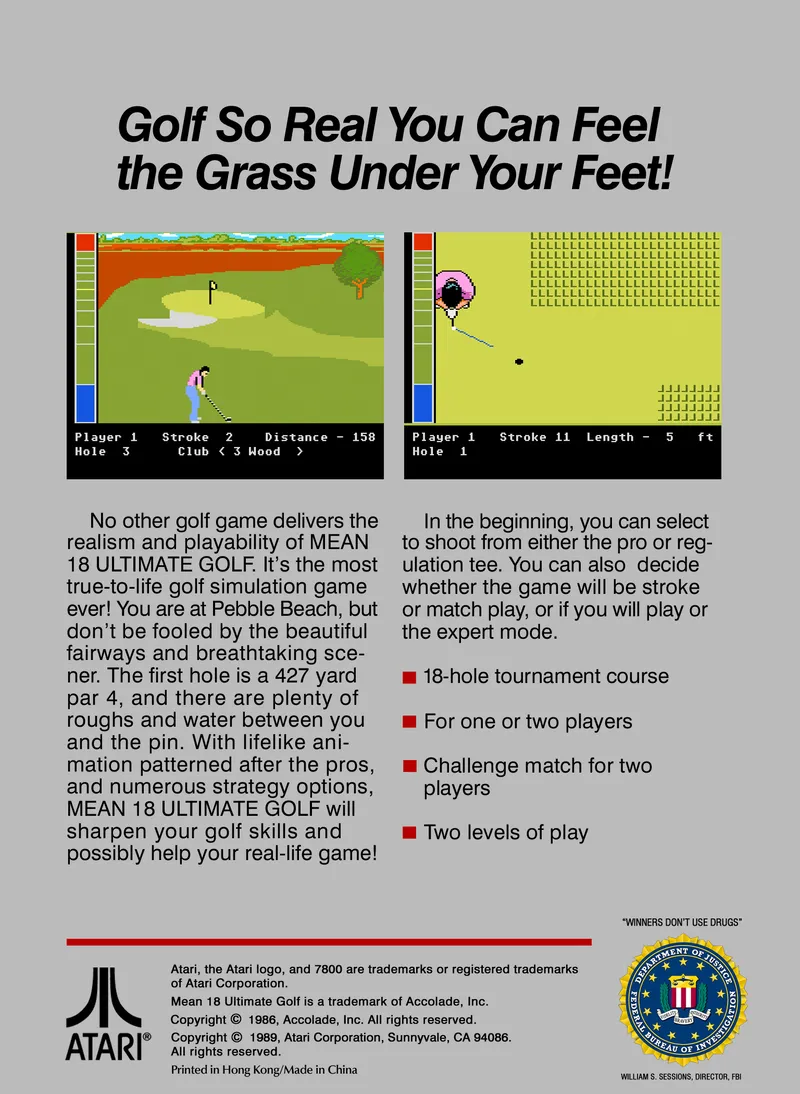 Mean 18 Ultimate Golf box back