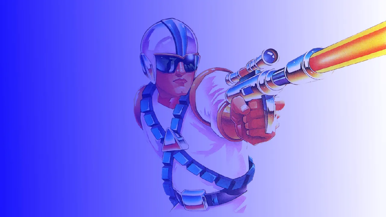 Backdrop artwork for Robotron: 2084