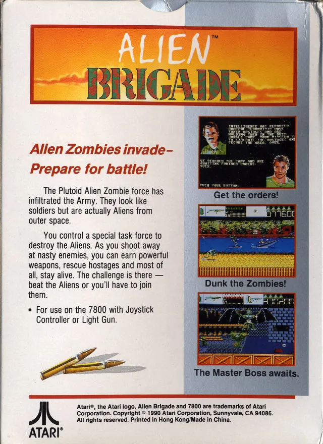 Alien Brigade box back
