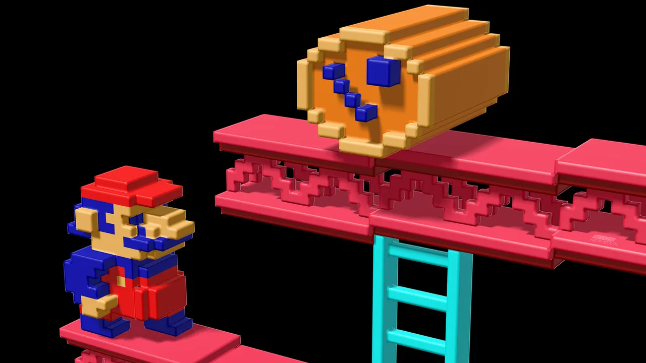 Backdrop artwork for Donkey Kong
