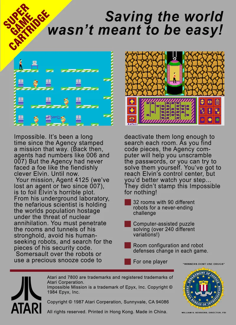 Impossible Mission box back