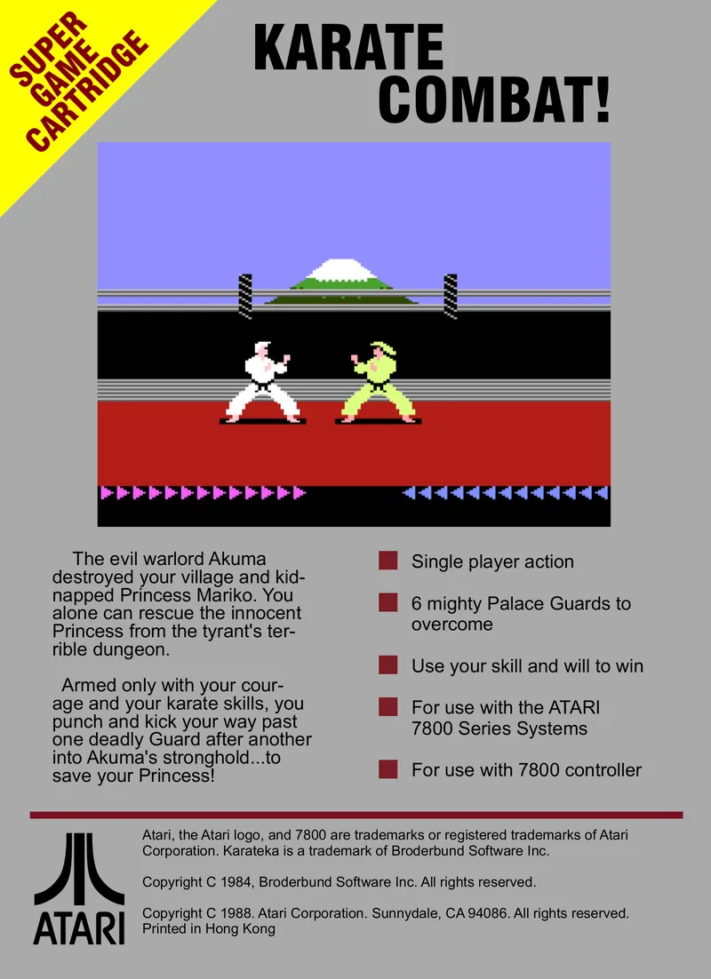 Karateka box back