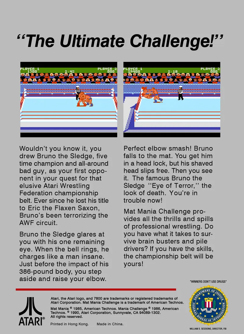 Mat Mania Challenge box back