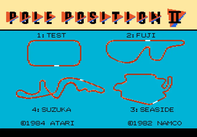 Pole Position II screenshot