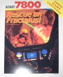 Rescue on Fractalus cover art for Atari 7800