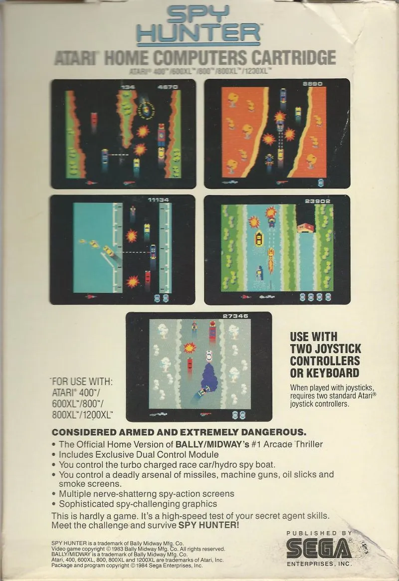 Spy Hunter box back