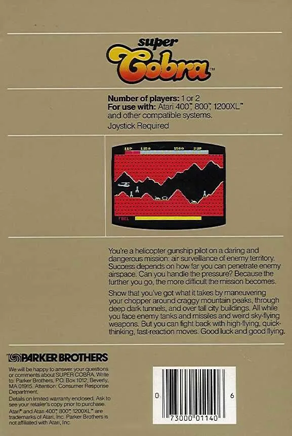 Super Cobra box back