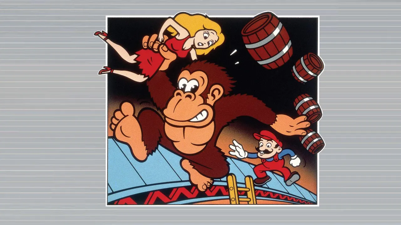 Backdrop artwork for Donkey Kong