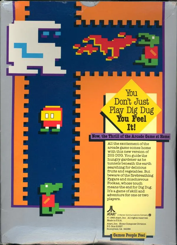 Dig Dug box back